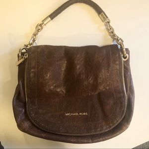 Michael Kors Brown Leather Shoulder Bag